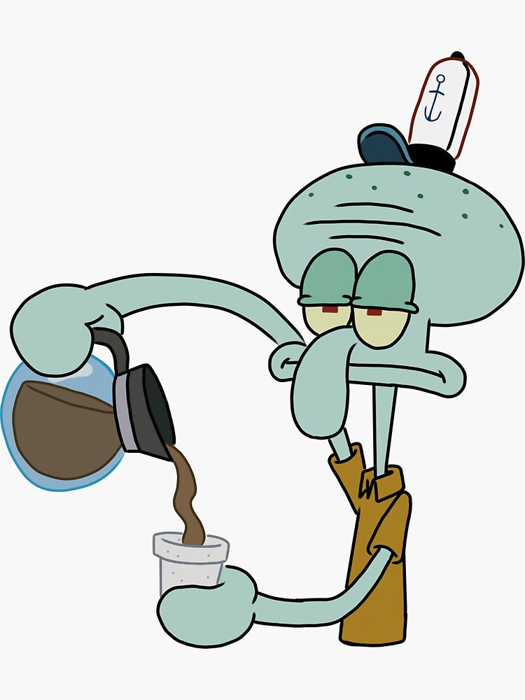 Squidward (and his coffee) by sian hornby