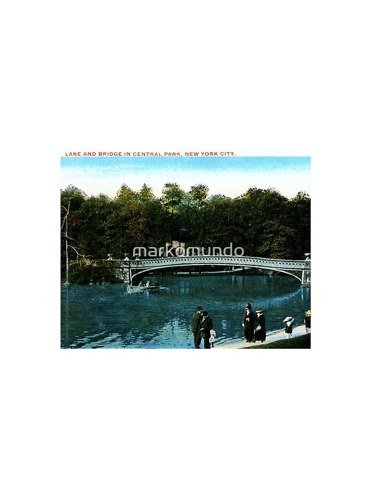 New York City, Central Park Lake and Bridge, Vintage Inspired by markomundo
