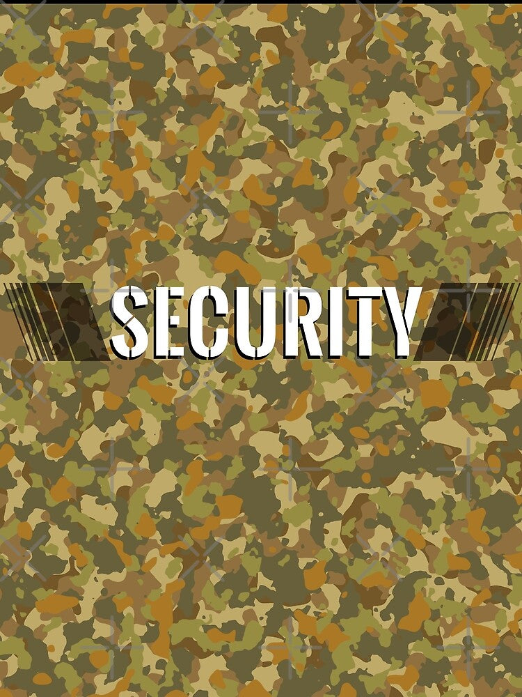 SECURITY TYPE ON ARMY BACKGROUND by #mossasdesign