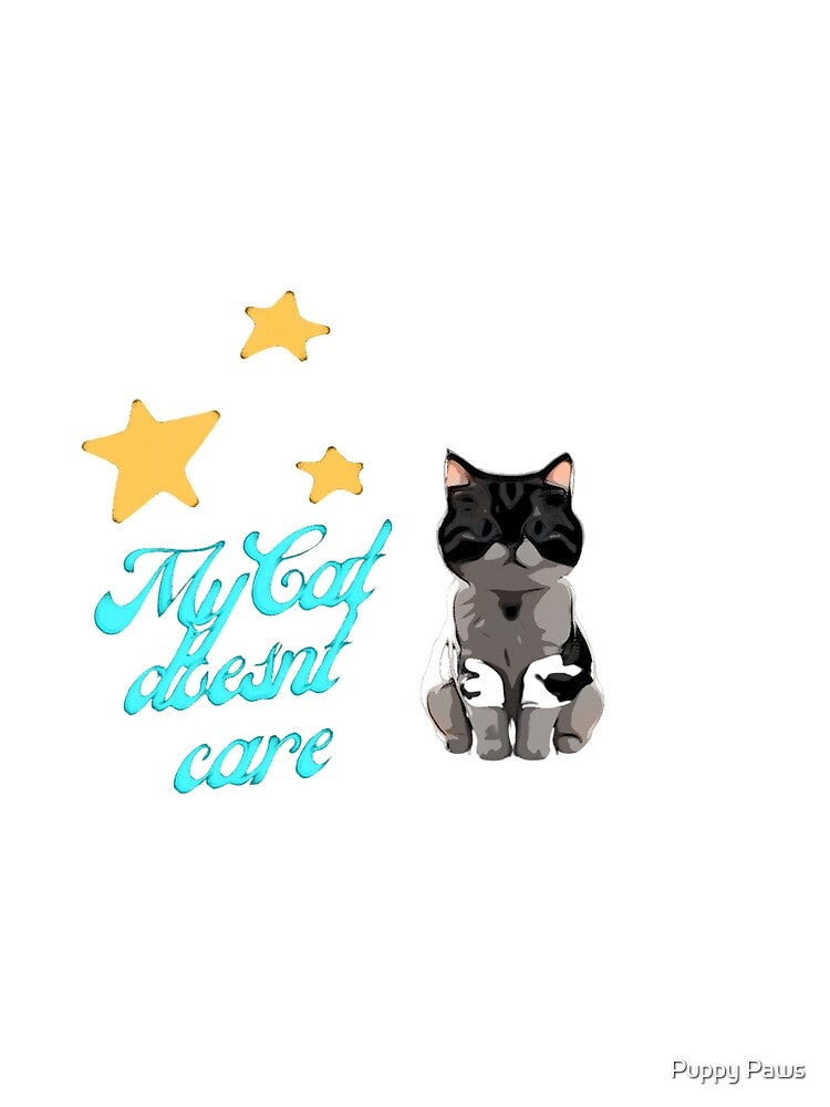 Unleash Your Inner Cat Lover with Our 'My Cat Doesn't Care' T-Shirt! by Puppy Paws