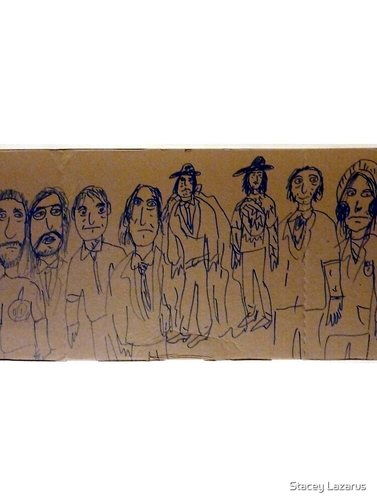 * men on cardboard by Stacey Lazarus