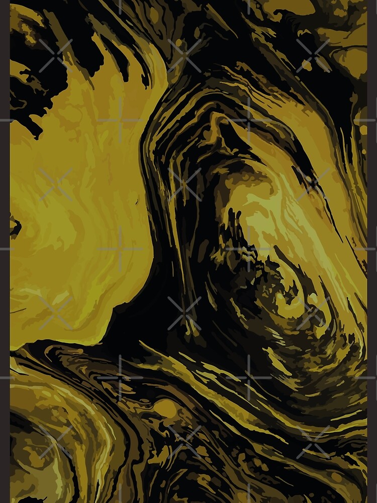 yellow and black marble abstract painting by OnlyArt