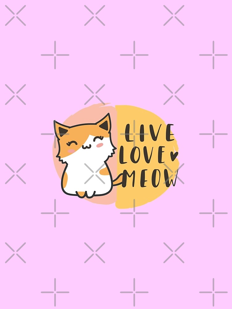Funny Cat Love Quote Live Love Meow - funny quotes, funny meme by Delandor