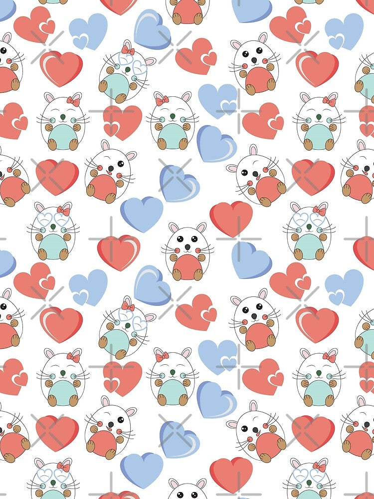 Funny Hamster Cartoon Pattern - funny hamster,  funny cartoon by Delandor