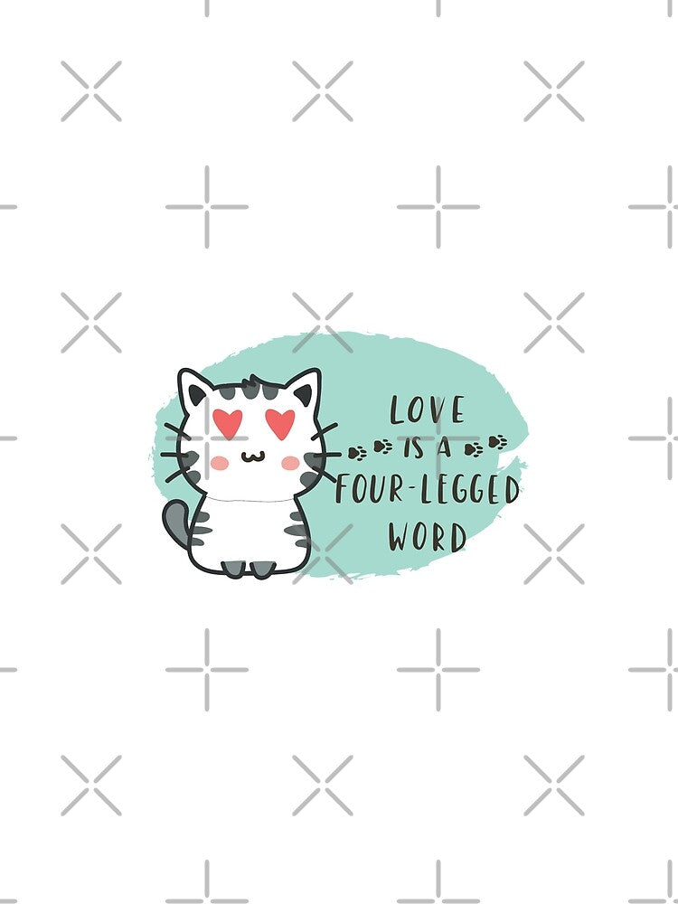 Funny Cat Love Quote Love Is A Four-Legged Word - funny quote, love quote by Delandor