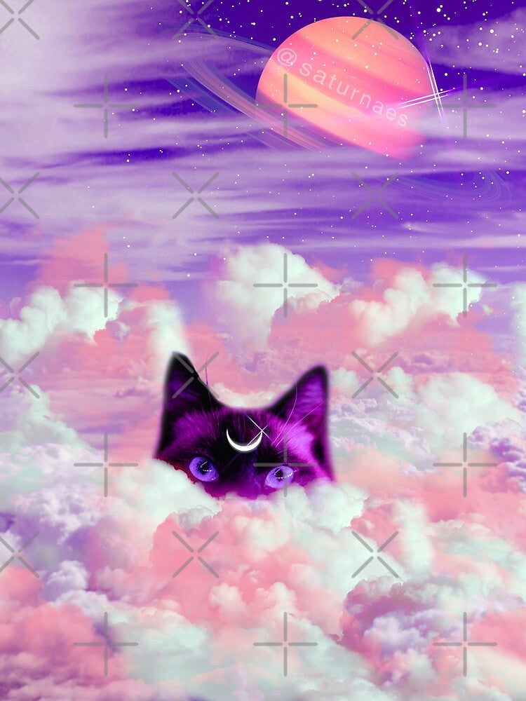Cat in the Clouds - Luna - Sunlight in the Purple Clouds by SATVRNAES  DESIGNS