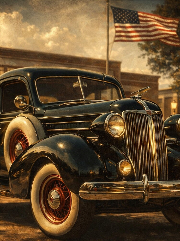 Vintage Pickup Truck – Old Money Cinematic Art Print by Ve & Co
