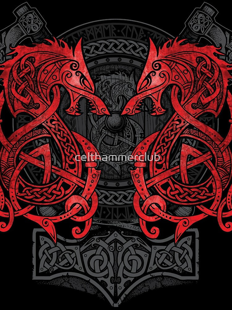 Fighting Fenrir Red by celthammerclub