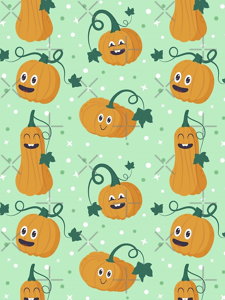 Funny Pumpkins Green Pattern - funny pumpkin,  funny pattern by Delandor
