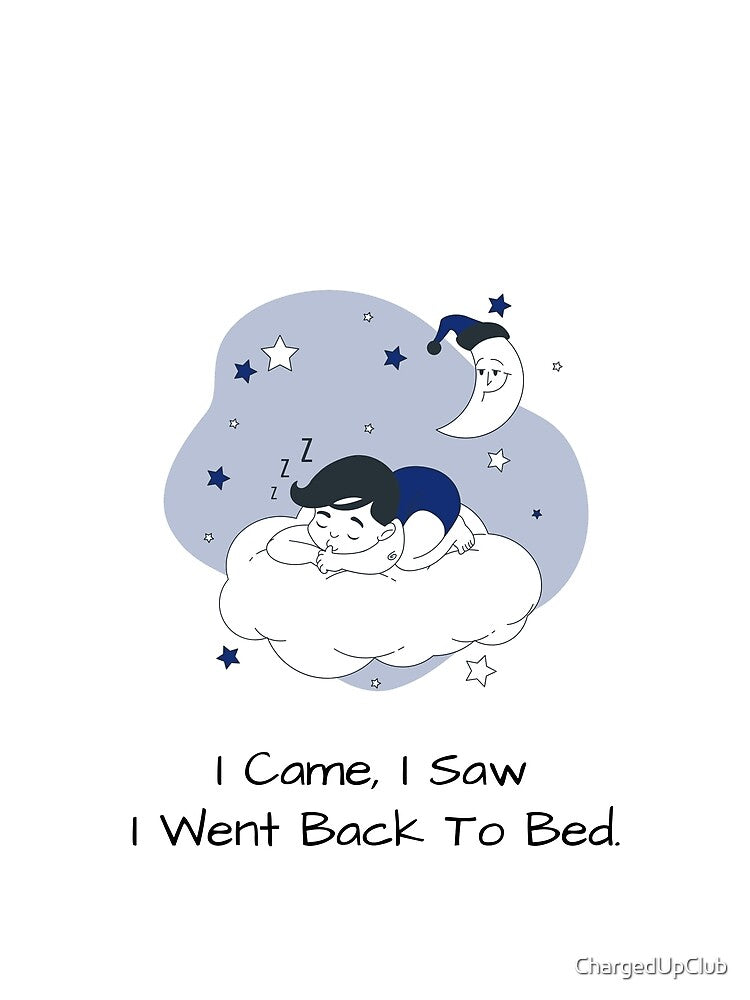I Came, I Saw, I Went Back To Bed. Funny Tee Shirt by ChargedUpClub