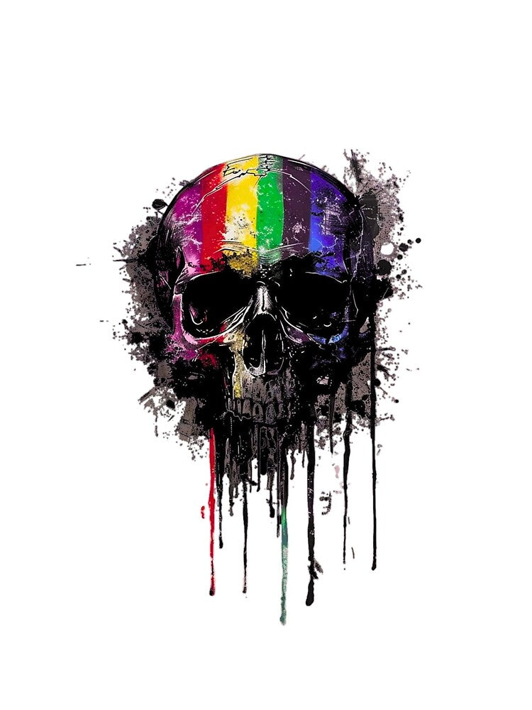Rainbow skull by Stemies Productions