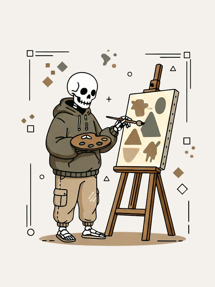 PAINTER | Minimalist Skeleton Streetwear Art by DEADLINE.
