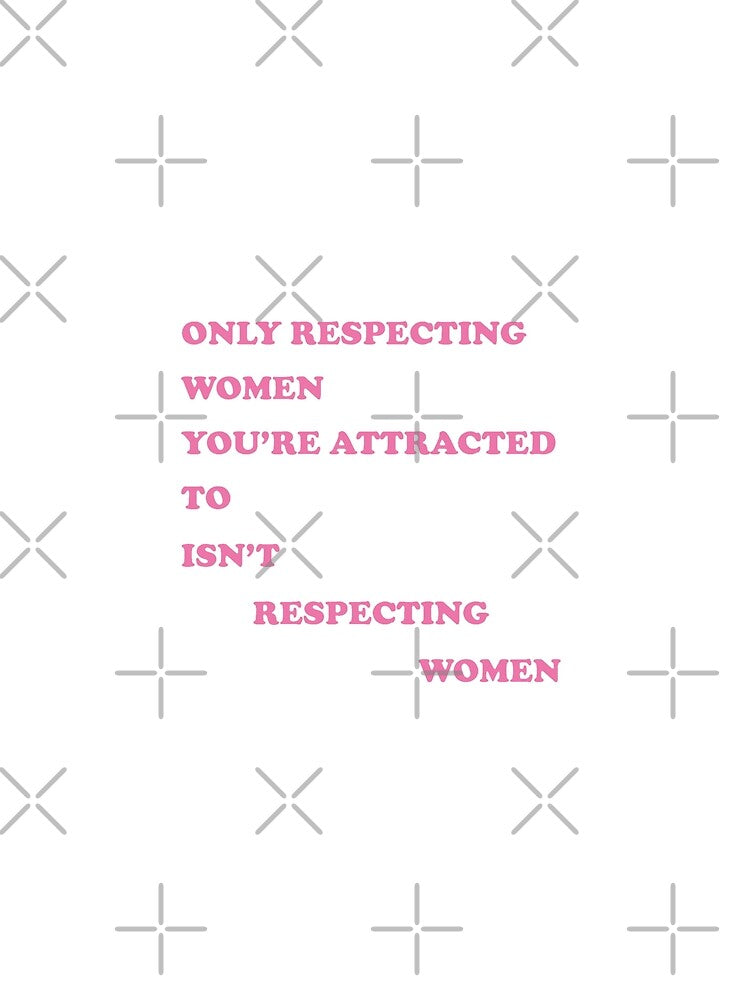 RESPECTING WOMEN // pink feminist sticker by 33ll