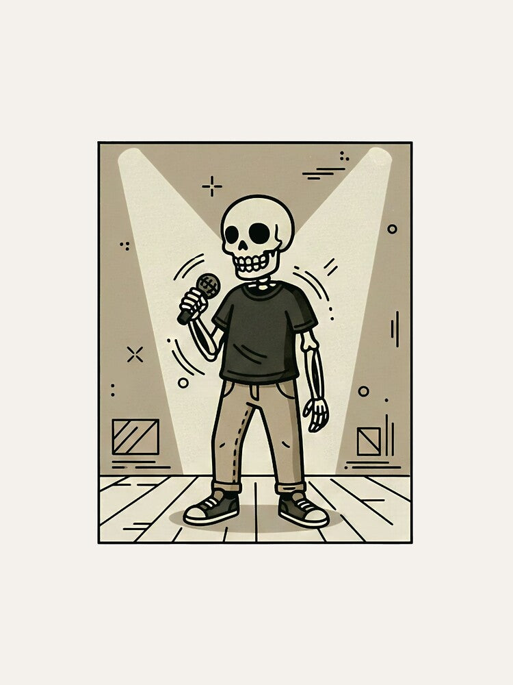 SINGER | Minimalist Skeleton Streetwear Art by DEADLINE.