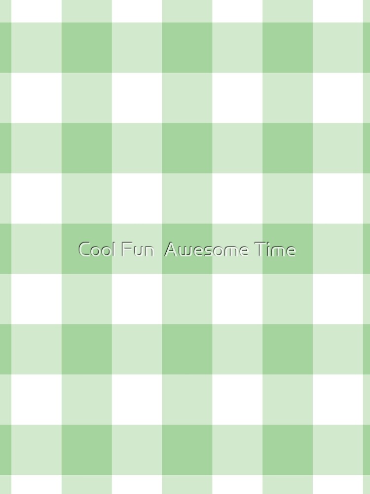 Mint Plaid Pattern by Cool Fun  Awesome Time