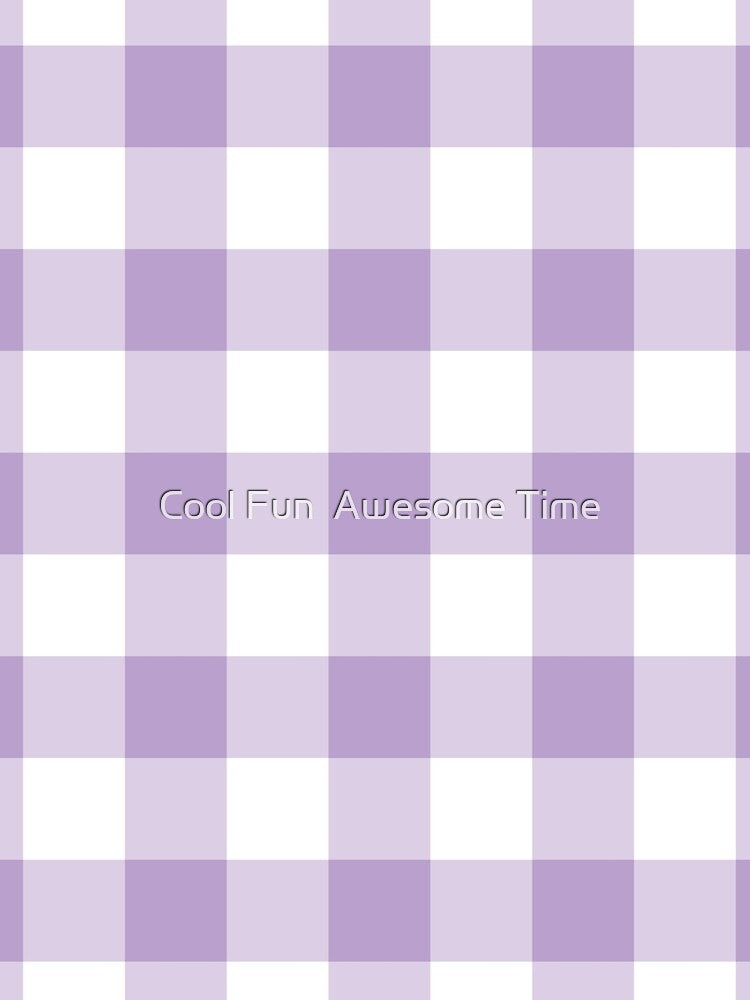 Lavender Plaid Pattern by Cool Fun  Awesome Time