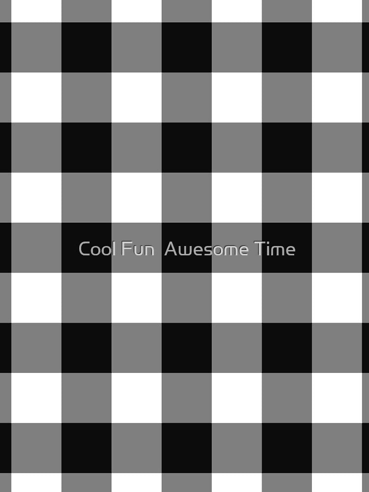 Black and Grey Plaid Pattern by Cool Fun  Awesome Time