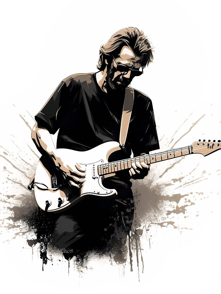 Eric Clapton Lookalike Vectorized by fjeddik