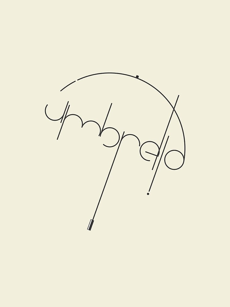 Umbrella #Typo by nileshkikuchise