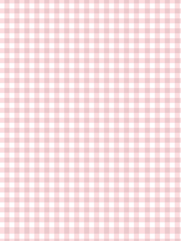 Soft Pink and White Gingham Checkered Grid Pattern by BriSher