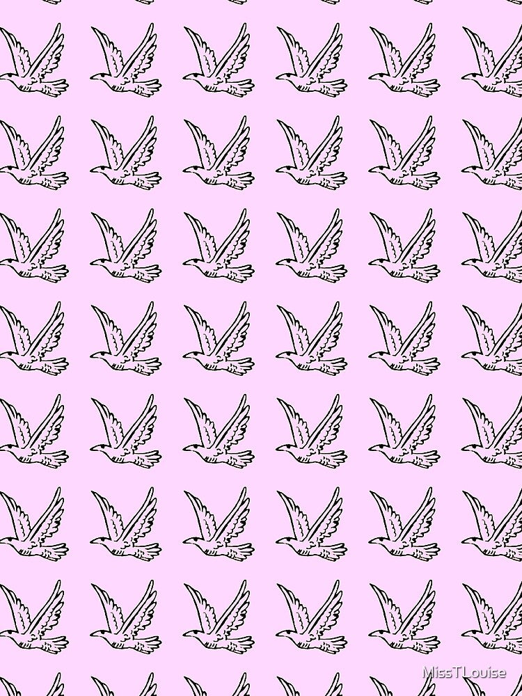 Pink Bird Pattern by MissTLouise