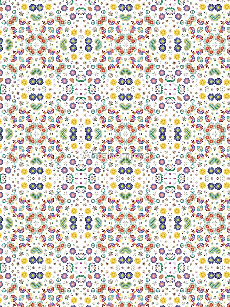 flowers decorative svg floral seamless colorful repeat pattern by Abrahamjrnd