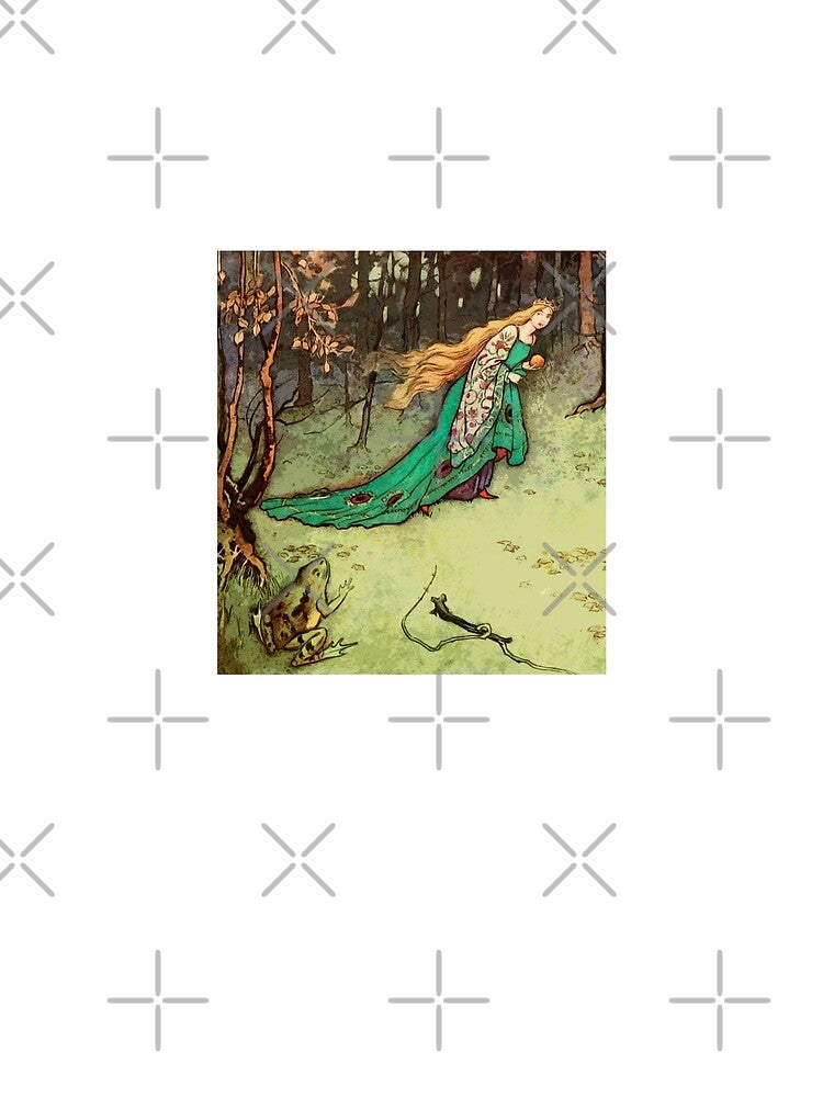 Princess And The Frog Vintage illustration by Warwick Goble by Bellathewilde
