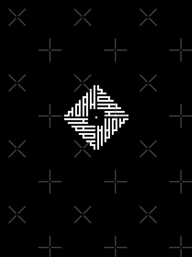 NOAH | White  | Modern Geometric Kufi Calligraphy | From Name to Art by FOR YOUR NAME