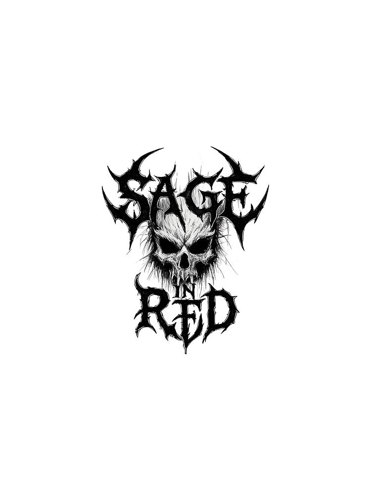 Signature Special Series 'Sage In Red' Blackline #1 by SHEPHERDSCLOTH SHOP