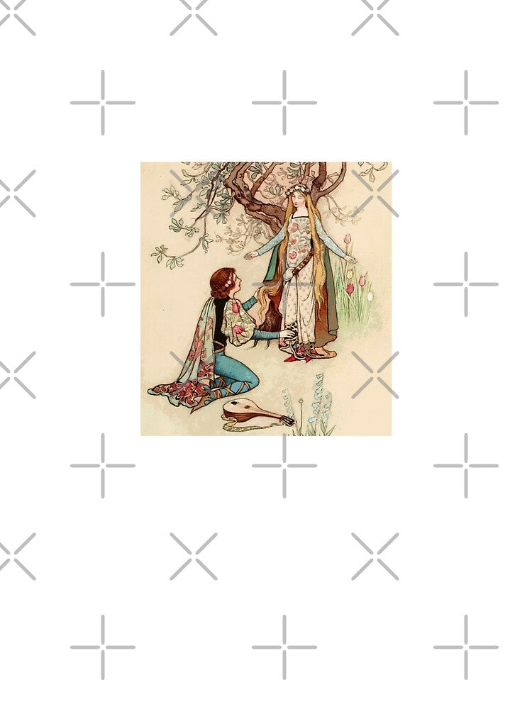 Fairy Tale Romance Illustration Vintage illustration by Warwick Goble. by Bellathewilde