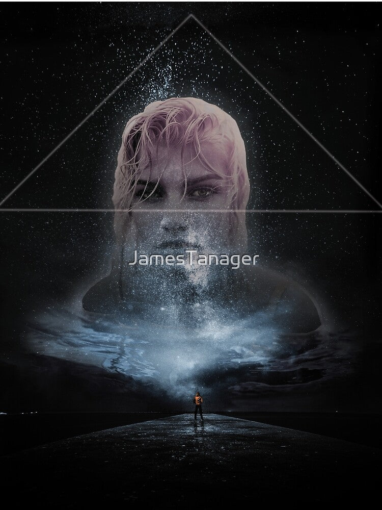 Vaporwave girl in the stars by JamesTanager