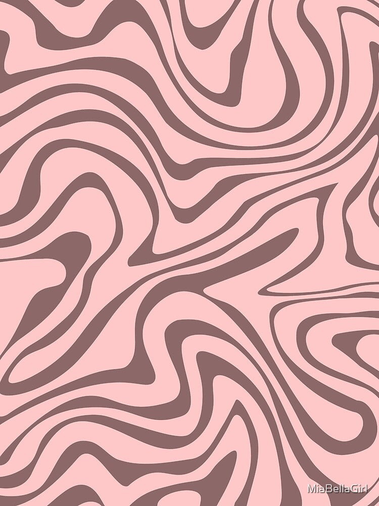 Pink & Brown Retro Pattern by MiaBellaGirl