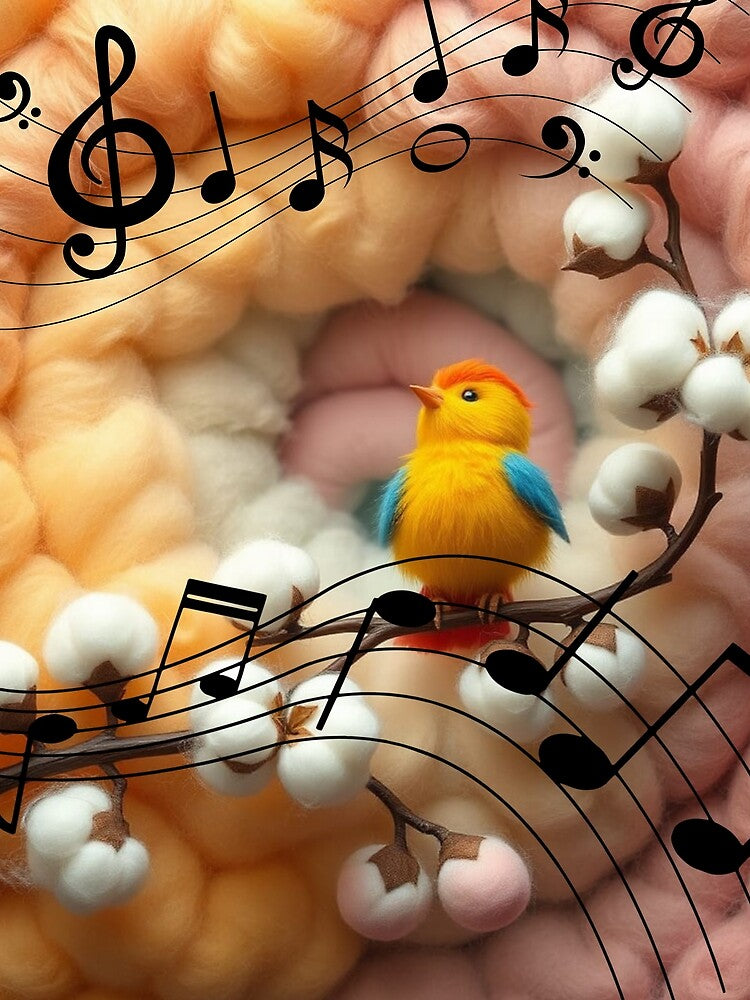 Cotton Melody – A Bird's Soft Song by TeutaDesings
