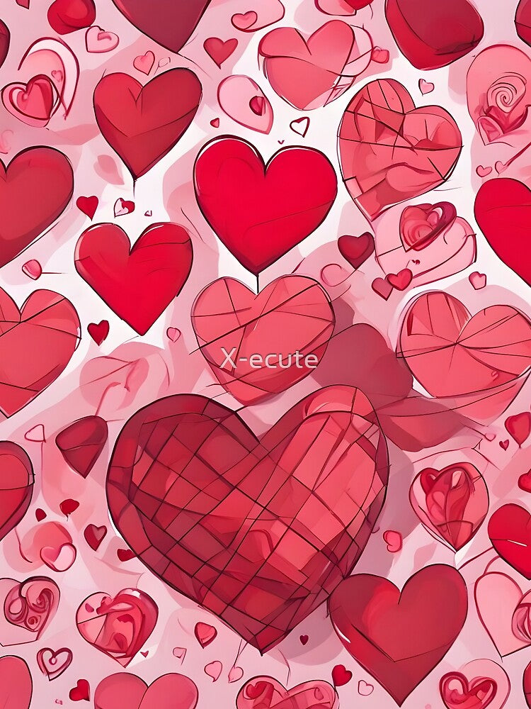 Hearts Valentine's Day gift, gift for girlfriend, gifts for her, girlfriend's birthday by X-ecute