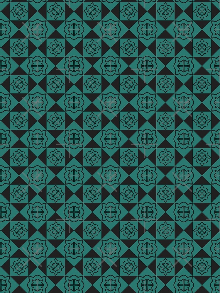 green floral motif block print by Pattern Pie