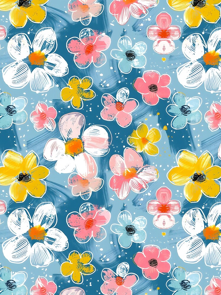 Cotton Candy Flowers Pattern by Snifferius