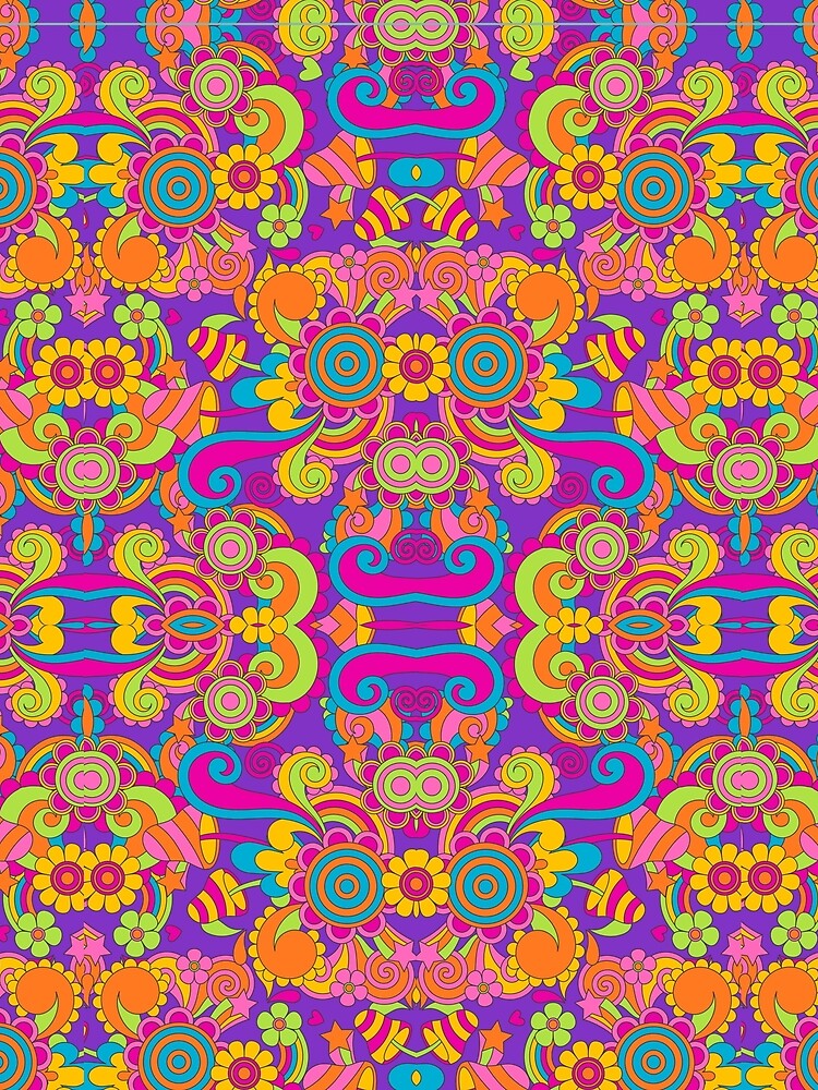 Colorful Mushroom Psychedelic Mandala by FestDrip