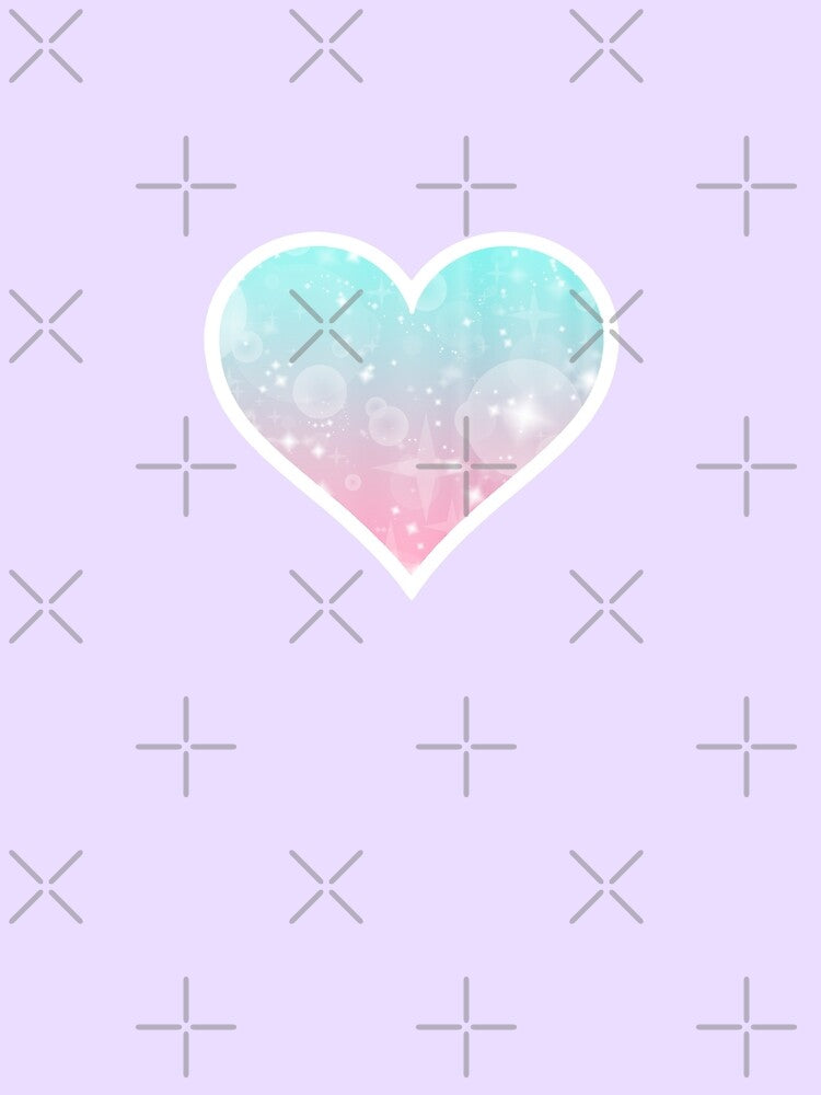 Kawaii Magical Cotton Candy Heart by Bumblefuzzies