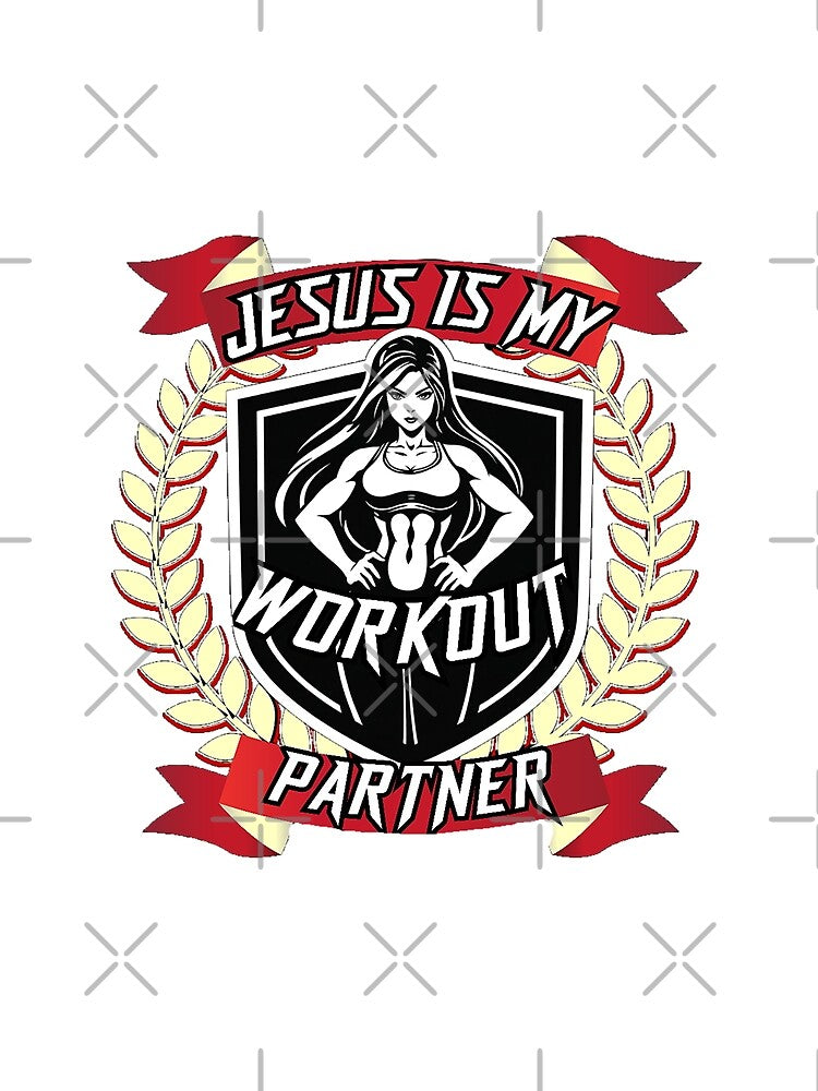 Jesus Is My Workout Partner - Christian Women Gym Design by Bezuiden
