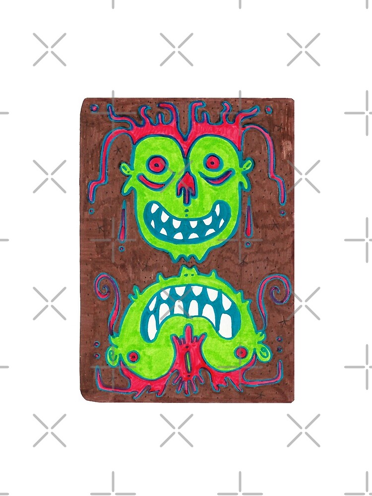 Lover Gift Green Faces by BobbieVonRueden