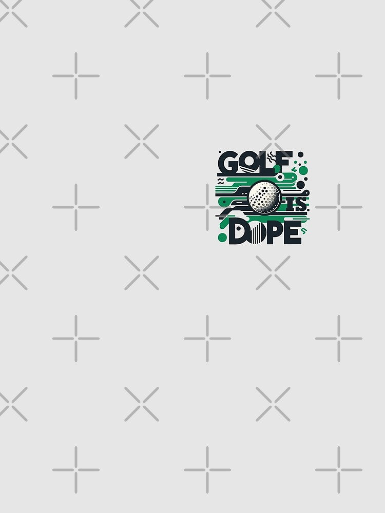 Golf Is Dope Funny Quote With Simple Abstract by Daqomm