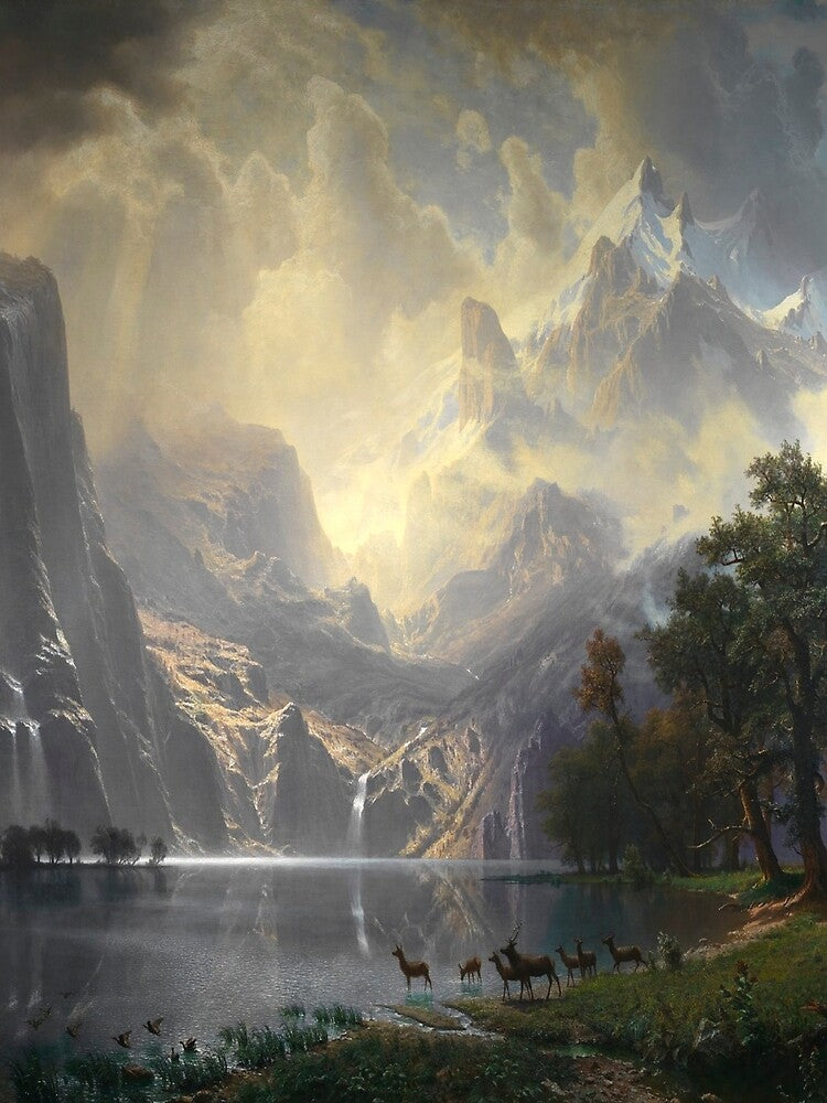 Albert Bierstadt's Amond the Sierra Nevada Mountains California by mosfunky