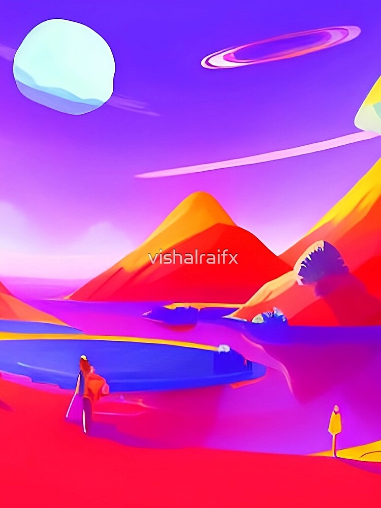 Colorful surreal landscapes scenery with vibrant colors 65 by vishalraifx