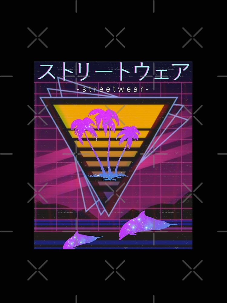 Vaporwave Paradise Palm Trees Space Dolphins Otaku Gift by VaporwaveAnime