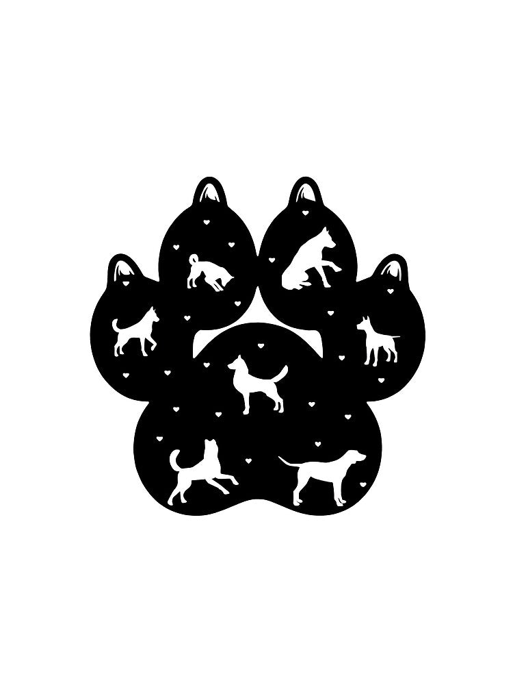 Dog Paw Print – Pet Lover by OlyvieArt