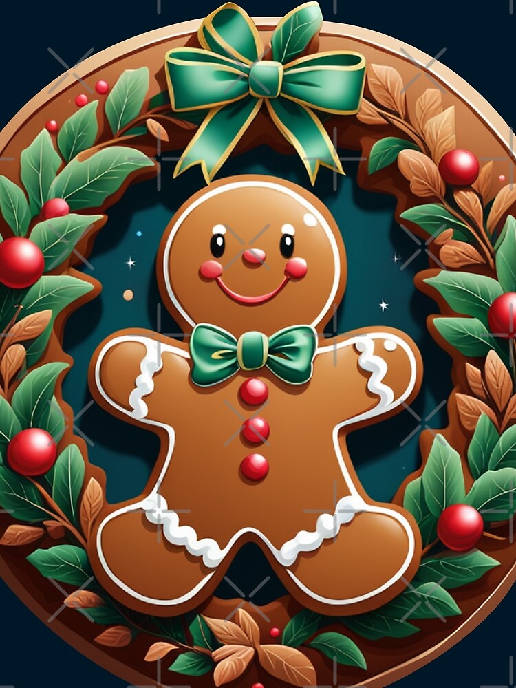 Christmas Gingerbread Man by aiartistmarket