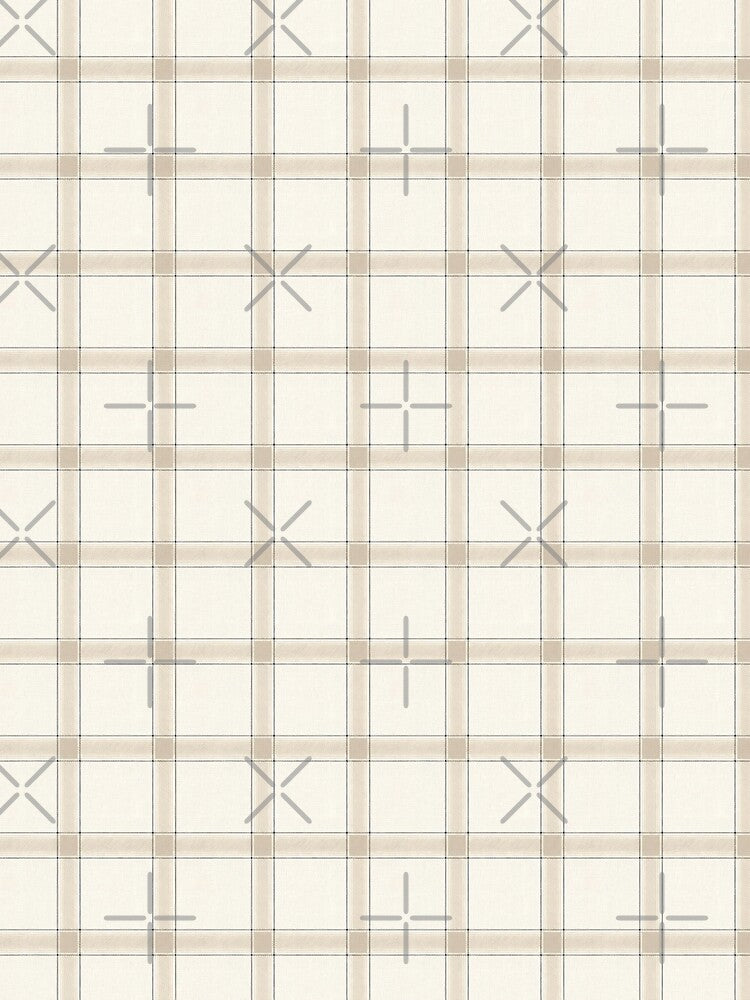 Minimalist Neutral Taupe Plaid Tartan Seamless Linen Texture by svarupa