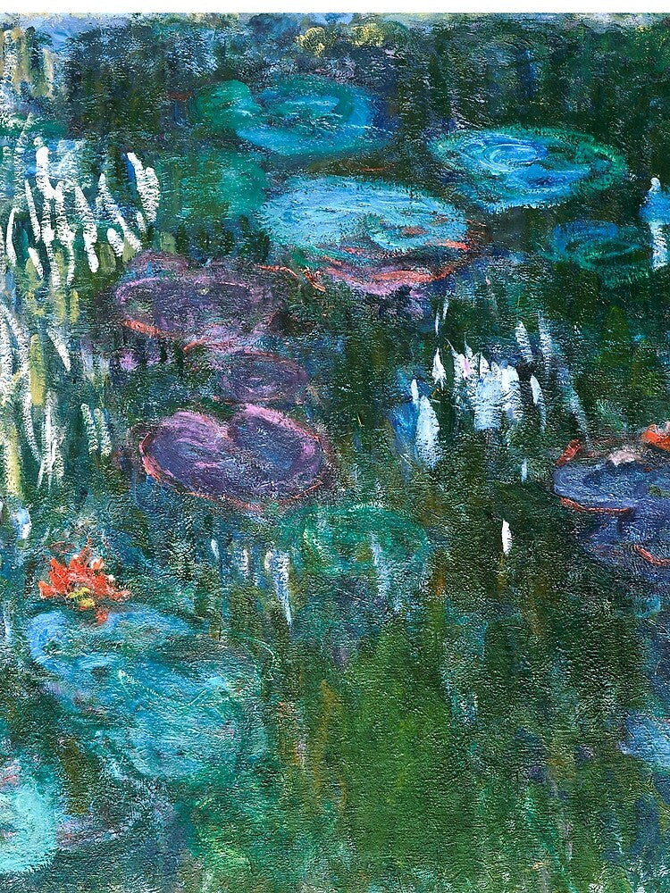 Dark Green Water Lilies Claude Monet, French Impressionist Painter by Jaydee001