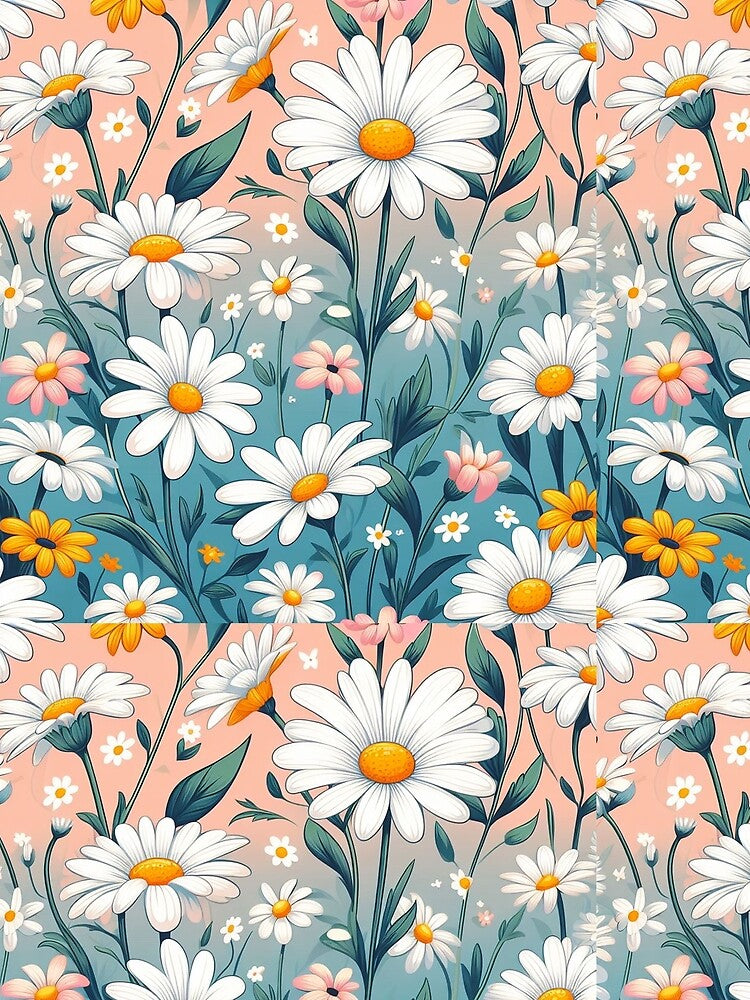 Minimal Daisy Floral Pattern by Nicesiri