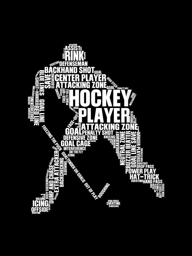 Cool Ice Hockey Art For Men Women Boy Girl Ice Hockey Player Sticker by felyn3gloria